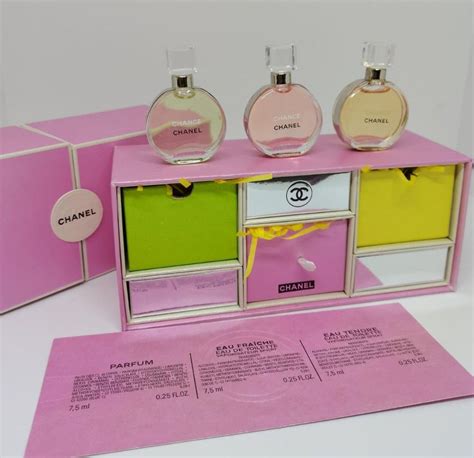 perfumes chanel miniature set precio